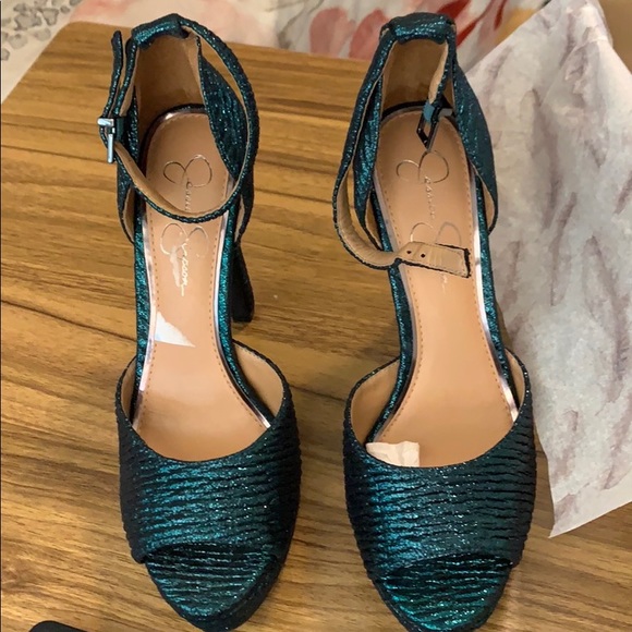 Green metallic heel 10 - Picture 5 of 6